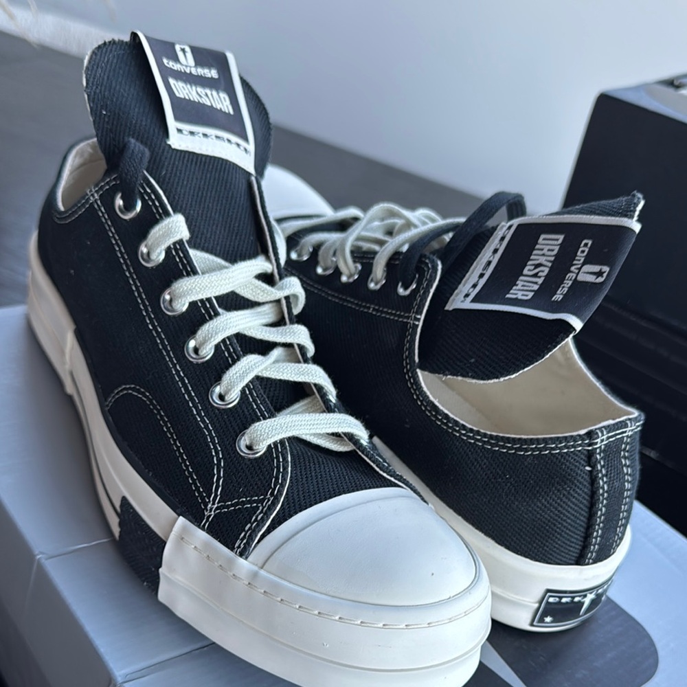 Rick Owens x DRKSHDW DRKSTAR Chuck 70 Low 'Black' (NEVER WORN)